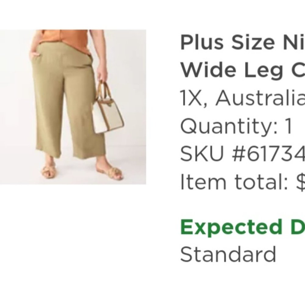 Nine West plus size wide leg pant